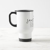 Mug De Voyage Définition de l'âme sœur avec écriture amour cœur (Gauche)