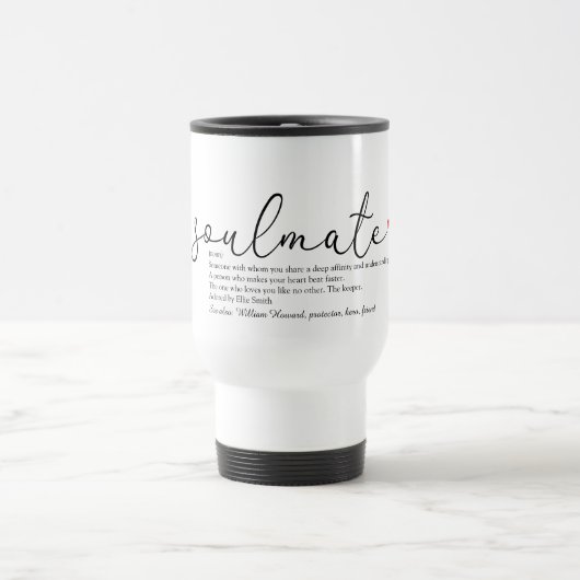 Mug De Voyage Définition de l'âme sœur avec écriture amour cœur (Centre)