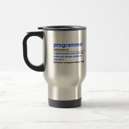 Mug De Voyage Définition de programmeur (Gauche)