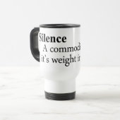 Mug De Voyage Définition du silence (Devant gauche)