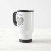 Mug De Voyage Denim Pocket Fleurs cardiaques Papillons (Devant gauche)