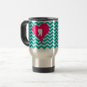 Mug De Voyage Dent dentaire et conception de Chevron (Devant gauche)