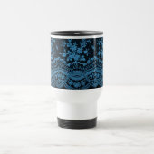 Mug De Voyage Dentelle bleue Grunge (Centre)