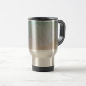 Mug De Voyage Dentelle verte et blanche Sable et mer (Devant droit)