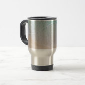 Mug De Voyage Dentelle verte et blanche Sable et mer (Devant gauche)