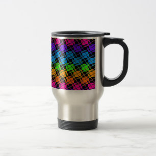 Mug De Voyage Dernière Motif Arc-en-ciel à Carreaux Coloré et Br