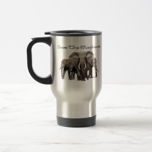 Mug de voyage des éléphants africains (Gauche)