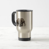 Mug de voyage des éléphants africains (Devant gauche)