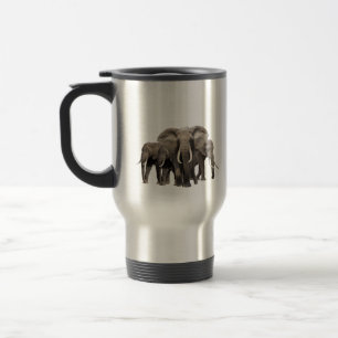 Mug de voyage des éléphants africains