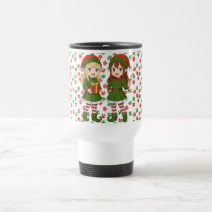 Mug De Voyage Des lutins de Noël anime mignons