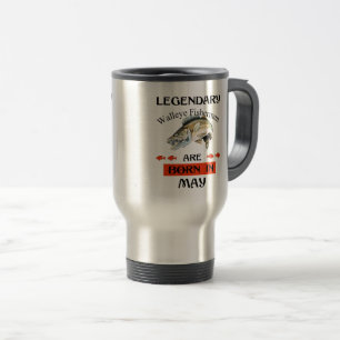 Mug De Voyage Des pêcheurs légendaires de walleye sont nés en ma