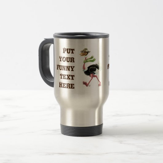 Mug De Voyage Desert Ostrich Runner (Devant gauche)