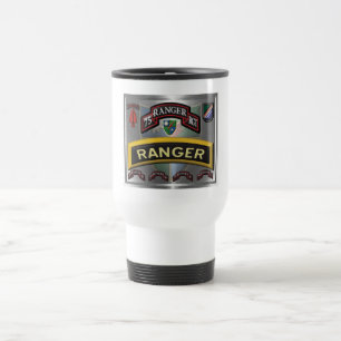 Mug De Voyage Design amélioré 75e régiment de Rangers blancs