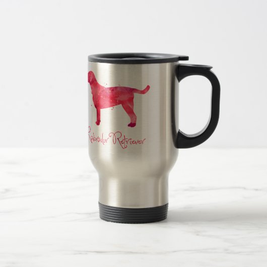 Mug De Voyage Design d'aquarelle Labrador Retriever (Droit)