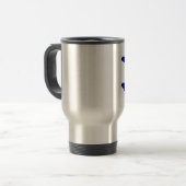 Mug De Voyage Design d'avion bleu blanc (Devant gauche)