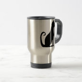 Mug De Voyage Design de chat noir (Devant droit)