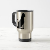 Mug De Voyage Design de chat noir (Devant gauche)