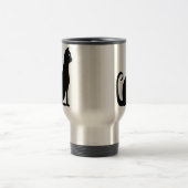 Mug De Voyage Design de chat noir (Centre)