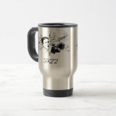 Mug De Voyage Design musicien JAZZ (Devant gauche)