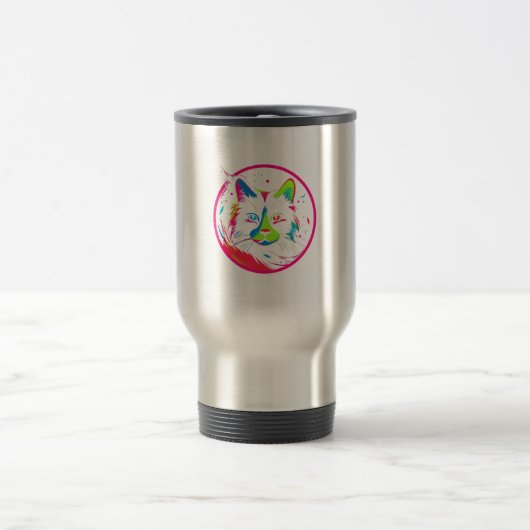 Mug De Voyage design pour chat mignon (Centre)