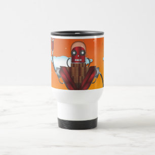 Mug De Voyage Dessin Animé de Robot Mécanique