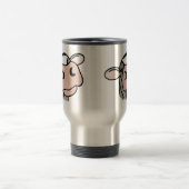 Mug De Voyage dessin animé vache noir blanc rose baiser gris ani (Centre)