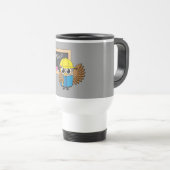 Mug De Voyage Dessin de chouette écolière (Devant droit)