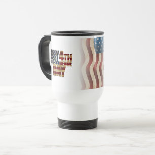 Mug De Voyage Dessin de drapeau patriotique du 4 juillet