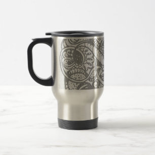 Mug De Voyage Dessin de modèles noir et gris