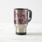 Mug De Voyage Dessin de roses roses roses (Devant droit)