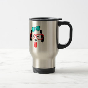 Mug De Voyage Dessin de tête de chien drôle mignon