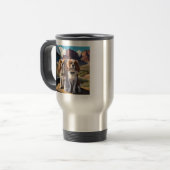 Mug De Voyage Deux Blenheim Cavalier King Charles Spaniels Rando (Devant gauche)