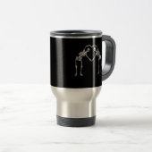 Mug De Voyage Deux Coeurs de squelette Mains Classique (Devant droit)