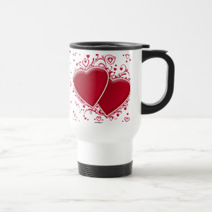 Mug De Voyage Deux cœurs rouges pour la Saint-Valentin