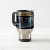 Mug De Voyage Deux trains bleus (Devant gauche)