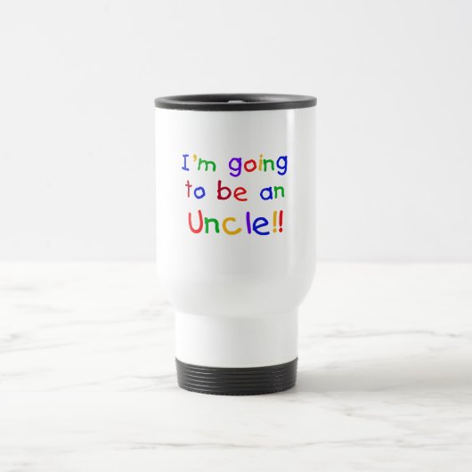 Mug De Voyage Devenir un oncle Couleurs primaires Texte (Centre)