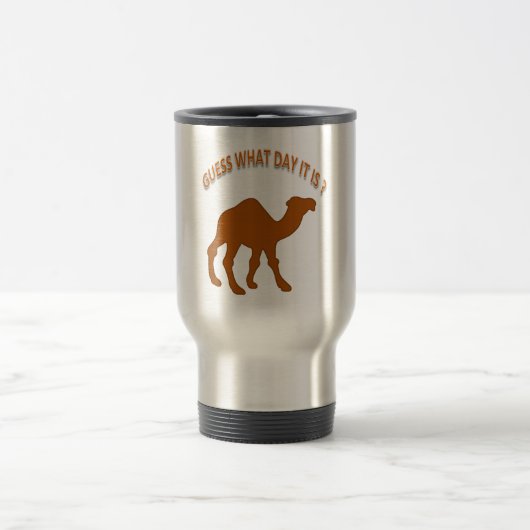 Mug De Voyage Devinez quel jour nous sommes ? - Chameau du jour (Centre)