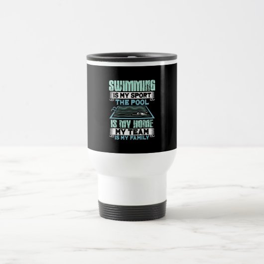 Mug De Voyage Devis de natation amusant (Centre)