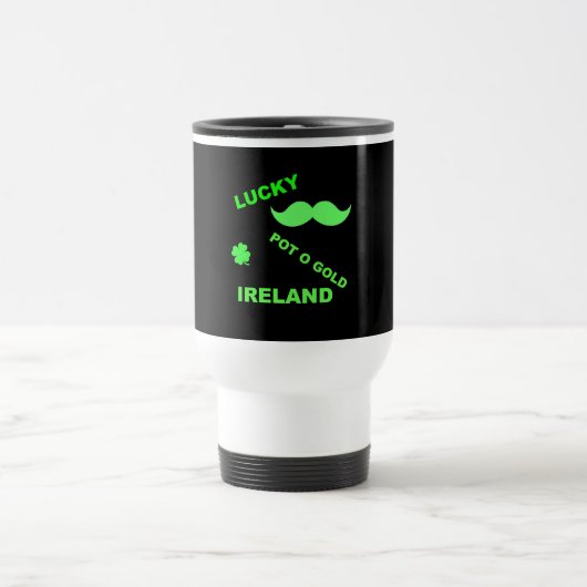 Mug De Voyage Devis irlandais Lucky Pot o Gold (Centre)