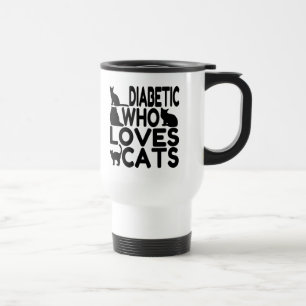 Mug De Voyage Diabétique qui aime les chats