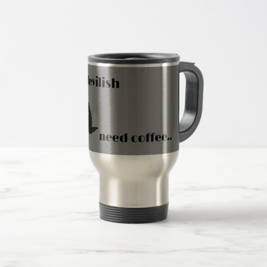 Mug De Voyage diable de Tasmanie café (Devant droit)