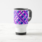 Mug De Voyage Diagonale bleue rose violet (Devant droit)