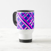 Mug De Voyage Diagonale bleue rose violet (Devant gauche)