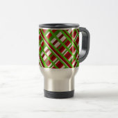 Mug De Voyage Diagonale de Noël (Devant droit)