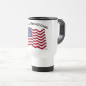 Mug De Voyage DIEU BÉNISSE LA GARDE CÔTIÈRE avec & drapeau améri (Devant droit)