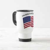 Mug De Voyage DIEU BÉNISSE LA GARDE CÔTIÈRE avec & drapeau améri (Devant gauche)