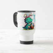 Mug De Voyage Dinosaure de lapin de Pâques (Devant gauche)