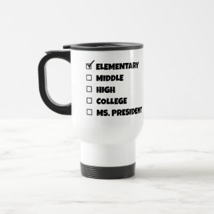 Mug De Voyage Diplôme d'études primaires Mme Présidente