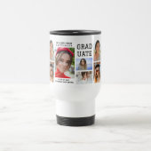 Mug De Voyage Diplômé en multi-photo de script moderne (Centre)