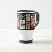 Mug De Voyage Diplômé en multi-photo de script moderne (Devant droit)
